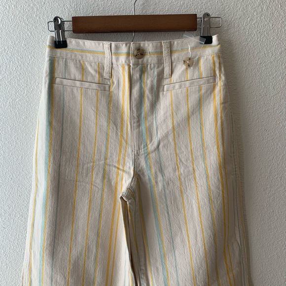 Madewell Emmett Wide Leg Crop Jeans In Stripe 24T - Picture 5 of 8